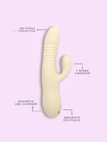 Velvet Thruster | Rabbit Vibrator and Thrusting Dildo in Silicone for Women VC100 - Image 3