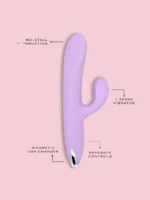 Velvet Thruster | Rabbit Thrusting Dildo and Vibrator in Silicone for Women VL100 - Image 2
