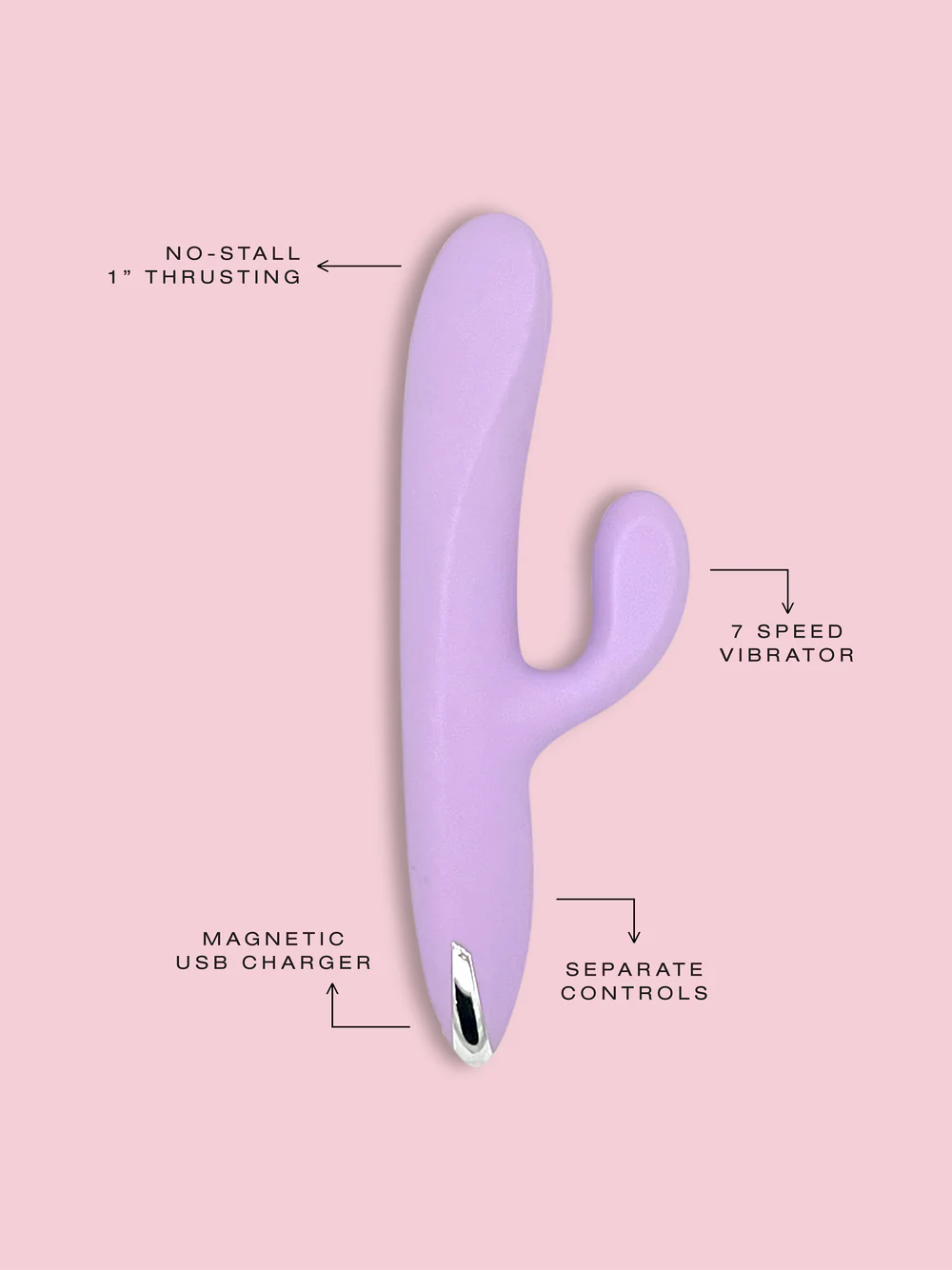 Velvet Thruster | Rabbit Thrusting Dildo and Vibrator in Silicone for Women VL100 - Image 2