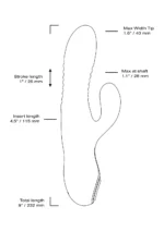 Velvet Thruster | Rabbit Vibrator and Thrusting Dildo in Silicone for Women VC100 - Image 4