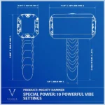 Thor's Mighty Hammer Fantasy Vibrator and Cosplay Dildo Sex Toys for Women - Image 5